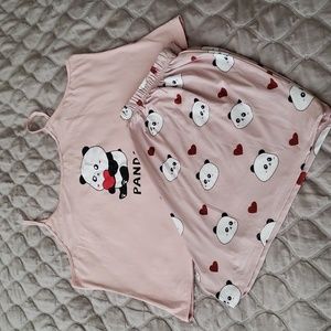 Panda shorts pajama set- XL/ XXL